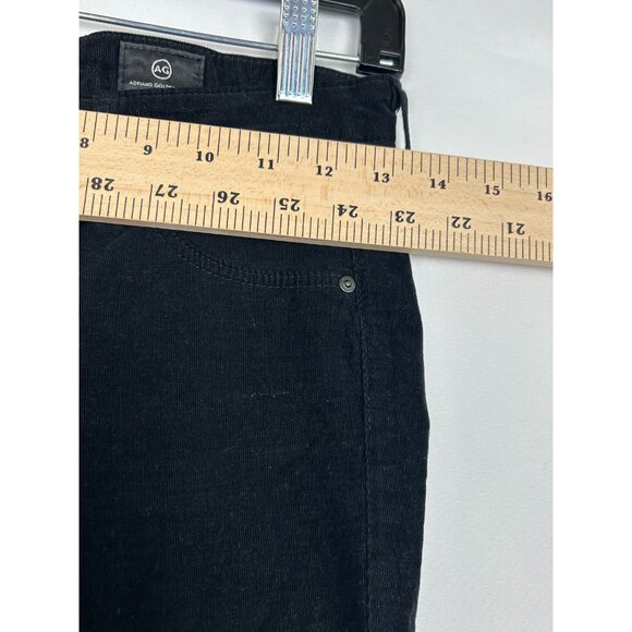AG Adriano Goldschmied Womens The Legging Ankle Super Skinny Black Corduroy 24R - Picture 6 of 13